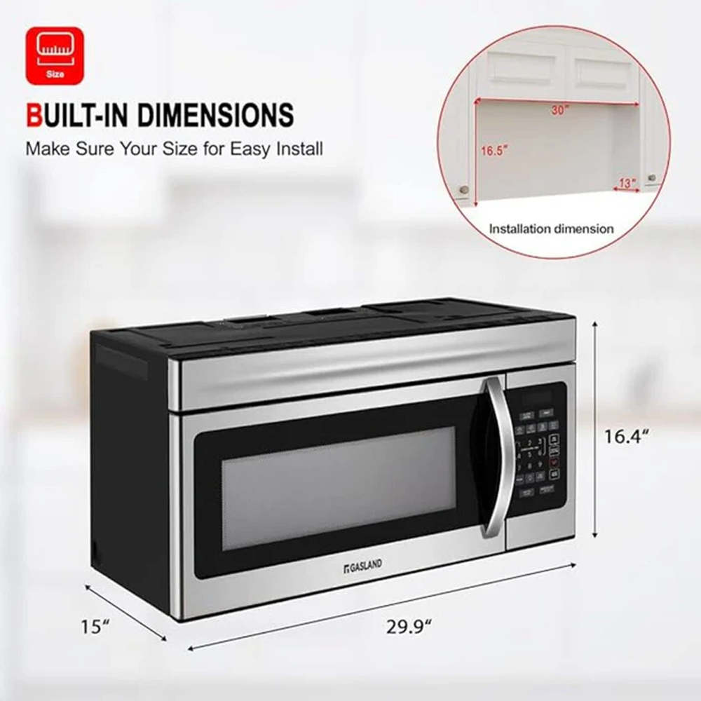 Gasland 30” 1.6 Cu Ft Over The Range Microwave - Shed Windows and More, Inc.