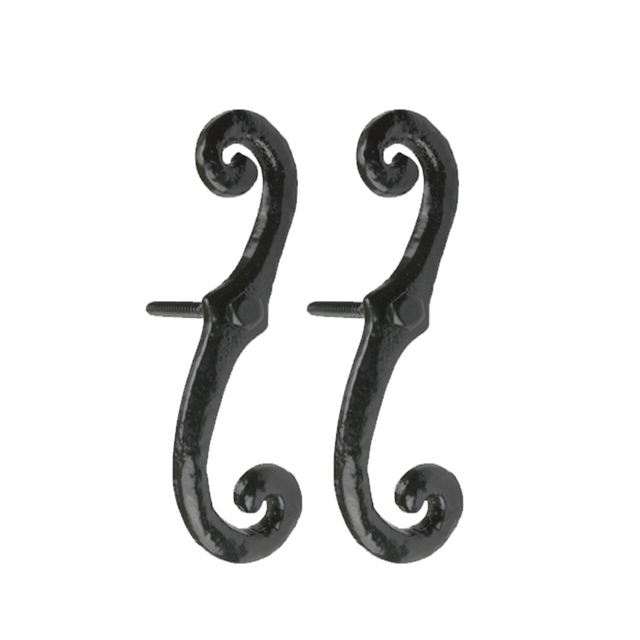 Hammered Style Shutter Dogs w/ Hardware (Pair) - Shed Windows and More, Inc.