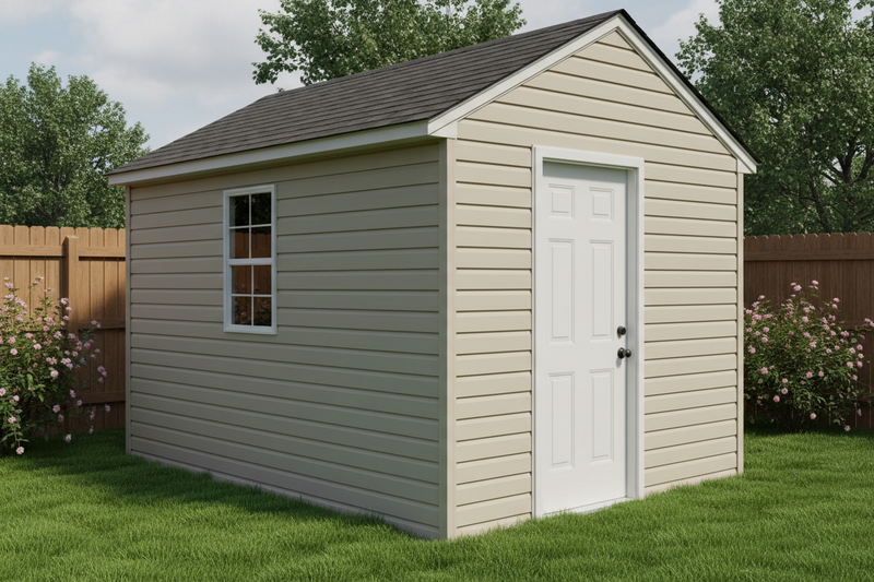 shed with vinyl siding