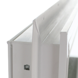 Transom Window 48" x 12" Double Pane Standard Glass Clear White Side