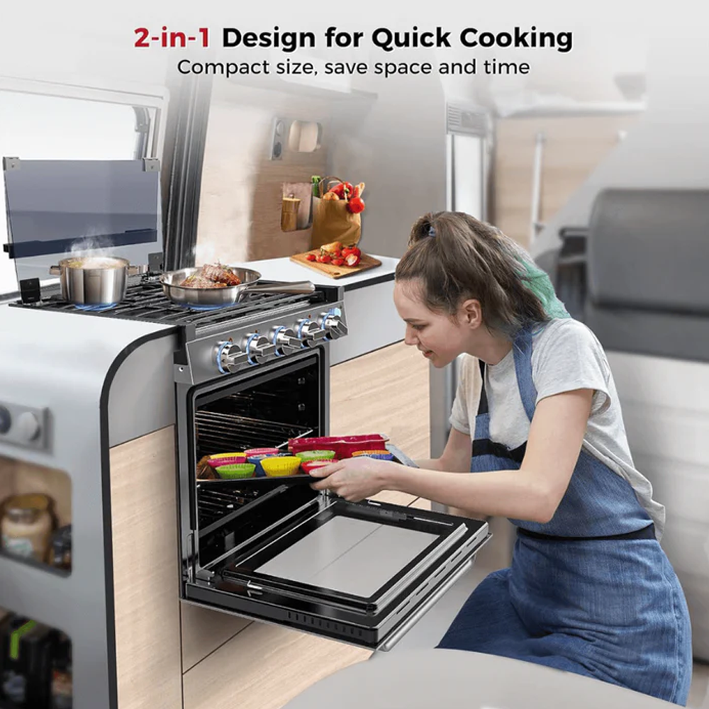 Camplux RV Oven w/3 Burners Cooktop - Shed Windows and More, Inc.