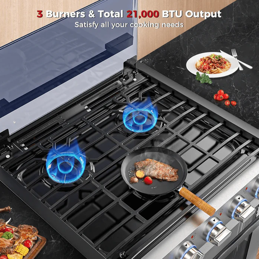 Camplux RV Oven w/3 Burners Cooktop - Shed Windows and More, Inc.